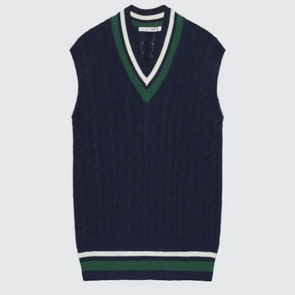 JW Anderson x Uniqlo Long Cricket Vest V Neck Cable Knit Sweater Dress Size XL - Picture 2 of 6